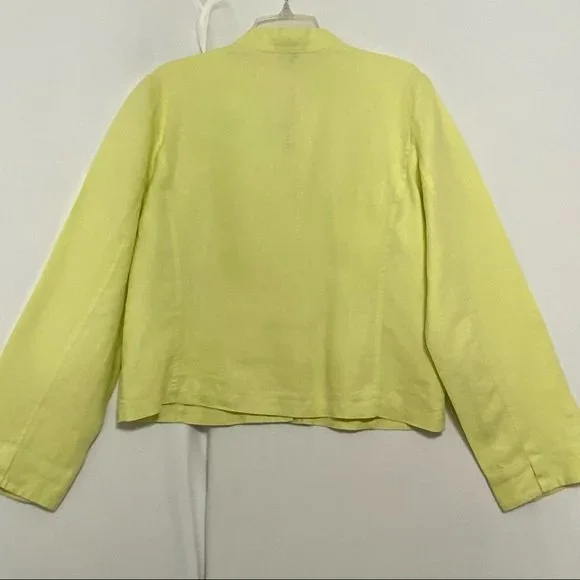 Madison Studios Pale Yellow Green Blazer Jacket Over Shirt size 14 - Picture 6 of 10